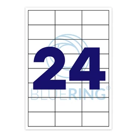 Etikett címke, 70x36mm, 100 lap, 24 címke/lap Bluering®