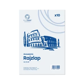 Rajzlap A4, félfamentes fóliázva Bluering® 10 ív/csomag,