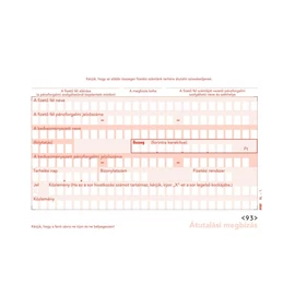 Nyomtatvány átutalási megbízás A6, PFNY.11 2pld