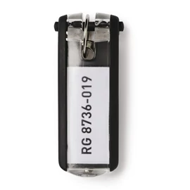 Kulcsjelölő címke beírós 6 db/csomag, fekete, Durable