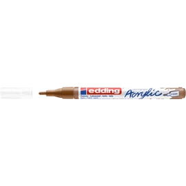 Akril marker 1-2mm, Edding 5300 mogyoró barna