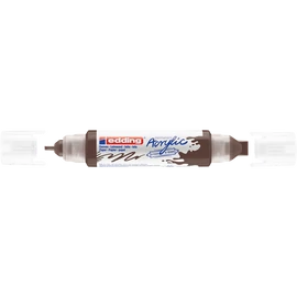 Akril marker 2-3mm, és 5-10mm, 3D kétvégű Edding 5400 barna