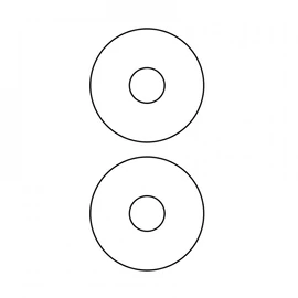 Etikett címke, CD-hez 117mm100 lap, 2 címke/lap