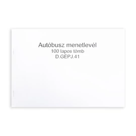 Autóbusz menetlevél A4, 100lap,os fekvő D.GEPJ.41
