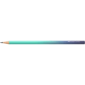 Grafitceruza B, háromszögletű színátmenetes Faber-Castell türkiz-kék test