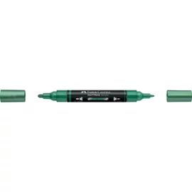 Akril marker kétvégű MULTIMARK 295 Faber-Castell metál zöld