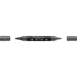 Akril marker kétvégű MULTIMARK 297 Faber-Castell metál acélszürke