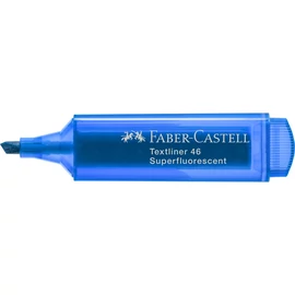 Szövegkiemelő 1-5mm vágott hegyű Faber-Castell 46 fluoreszkáló kék 