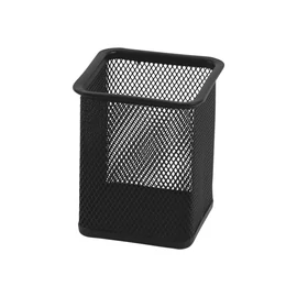 Fémhálós írószertartó pohár szögletes Fornax fekete