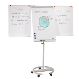 Flipchart tábla mobil 68x105cm, mágneses, 2 db segédkarral, 5 görgős Premium line  F2400/N Franken