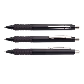 Golyóstoll nyomógombos 0,8mm, műanyag fekete test Apollo K, írásszín fekete