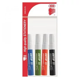 Flipchart marker készlet vízbázisú 3mm, kerek Artip11, 4 klf.szín