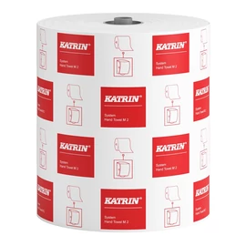 Kéztörlő 2 rétegű tekercses átmérő: 19 cm 190 lap/200 m/tekercs 6 tekercs/karton System Katrin_97425 fehér