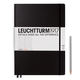 Notesz A4, pontozott master slim Leuchtturm fekete 