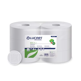 Toalettpapír 2 rétegű közületi átmérő: 26 cm 1043 lap/tekercs 6 tekercs/karton Eco 26 J Lucart_812207 fehér
