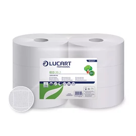 Toalettpapír 2 rétegű közületi átmérő: 23 cm 717 lap/tekercs 6 tekercs/karton Eco 23 J Lucart_812206 fehér