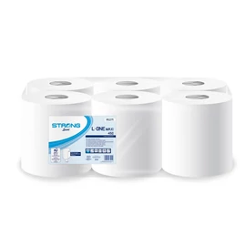 Kéztörlő 2 rétegű laponkénti átmérő: 18 cm 460 lap 6 tekercs/karton Strong L-One Maxi450 Lucart _852275U fehér