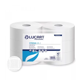 Toalettpapír 2 rétegű közületi átmérő: 26 cm 1109 lap/tekercs 6 tekercs/karton Strong 26 J Lucart _812204J fehér