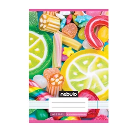 Füzet, A5, 4. osztályos vonalas, 21-32, Cuki minták, II., 16 db/csomag Nebulo