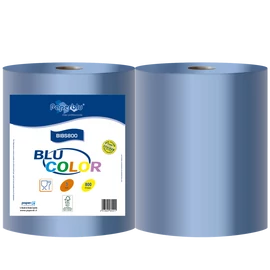 Kéztörlő 3 rétegű tekercses átmérő: 26 cm 100% cellulóz 192 m/tekercs 2 tekercs/csomag BLU COLOR Paperdi_BIBS800 kék