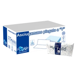 Kéztörlő 2 rétegű V hajtogatású 100 % cellulóz 210 lap/csomag 15 csomag/karton Paperdi_AV81621 fehér