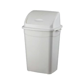 Szemeteskuka billenő fedéllel műanyag 9 literes fehér UP116
