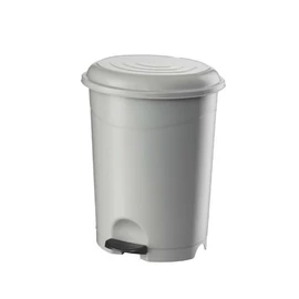 Szemeteskuka pedálos műanyag 12 literes fehér UP126-001