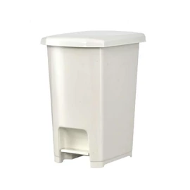 Szemeteskuka pedálos műanyag 40 literes fehér UP402-001