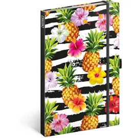 Keménytáblás notesz vonalas 13x21cm, PineApples Realsystem 2022.