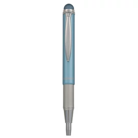 Golyóstoll metál világoskék test, Zebra Stylus Telescopic, írásszín kék