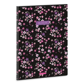 Ars Una Pearl Blossom Black 24 (5377) A4 extra kapcsos kockás füzet