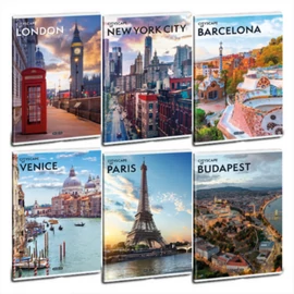 Ars Una Cityscape 25 (5482) A4 extra kapcsos sima füzet