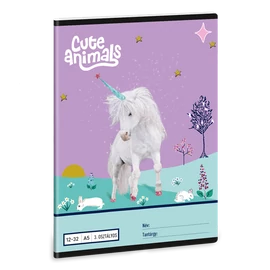 Ars Una Cute Animals Unicorn 25 (5448) A5 16-32 3. osztályos vonalas füzet
