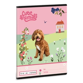Ars Una Cute Animals Doggie 25 (5458) A5 3. osztályos vonalas füzet