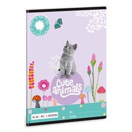 Ars Una Cute Animals-Kitten 24 (5368) A5 16-32 2. osztályos vonalas füzet
