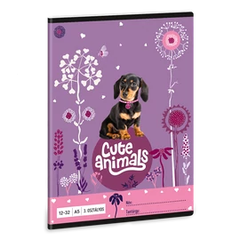 Ars Una Cute Animals-Puppy 24 (5369) A5 12-32 3. osztályos vonalas füzet