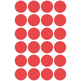 Avery 3595 18mm visszaszedhető 96db-os piros jelölőpont