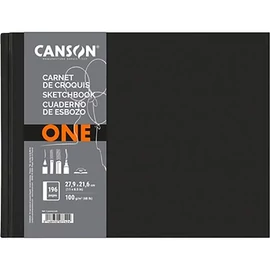 Canson One 27,9x21,6 cm, fekvő, 100 g/m2, ragasztott fehér rajzpapírfüzet