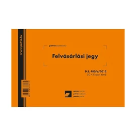 D.E.480/A/2012 A5 50x3 lapos Felvásárlási jegy nyomtatvány