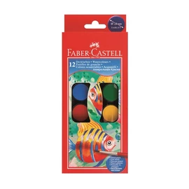 Faber-Castell 24 mm 12 színű vízfesték készlet ecsettel