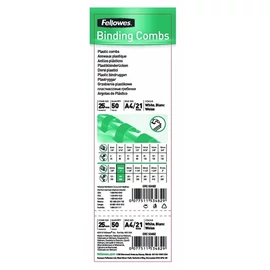 Fellowes 25mm 50db-os 181-200lapos fekete műanyag spirál