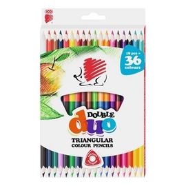 ICO Süni háromszögletű kétvégű 18/36 színesceruza készlet