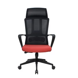 IRISOffice Astra narancs/fekete ergonómikus, szövet-hálós irodai forgószék fej és háttámasszal