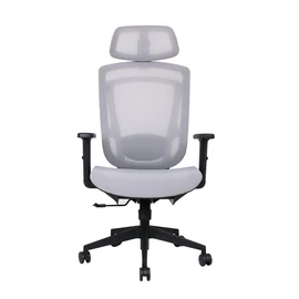 IRISOffice Nimbus szürke ergonómikus, szövet-hálós irodai forgószék fej és háttámasszal