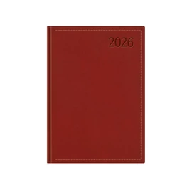 Kalendart Traditional 2026 T015 A5 heti beosztású bordó határidőnapló