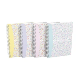 Oxford Floral A5 kockás spirálfüzet