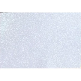 Kreatív 20x30cm öntapadós 2mm glitteres fehér dekorgumilap