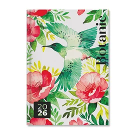 Period Botanic White 2026 A5 napi beosztású határidőnapló