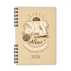 Period Eco Adventure 2026 A5 heti beosztású spirálos határidőnapló