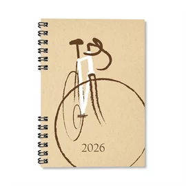 Period Eco Bicycle 2026 A5 heti beosztású spirálos határidőnapló